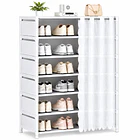 Zapatero Organizador 7 Niveles Cortina Cubierta 60x26x116cm  1