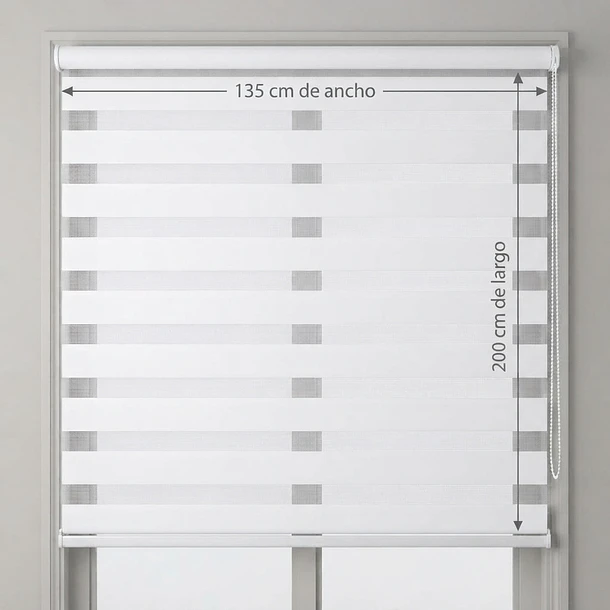 CORTINA ROLLER TIPO ZEBRA PREMIUM - 135x200 CM 4