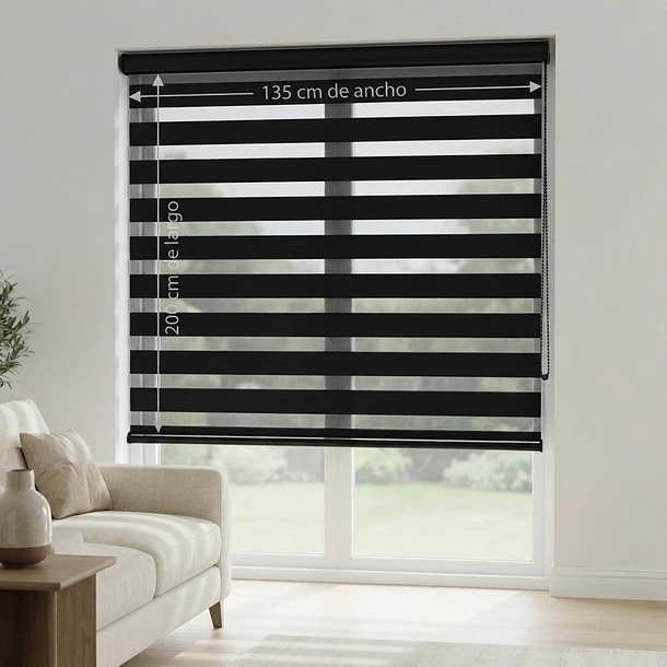 CORTINA ROLLER TIPO ZEBRA PREMIUM - 135x200 CM 11