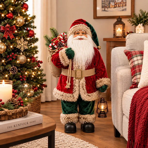 Adorno Navideño figura de Papá Noel 60cm de Pie  3