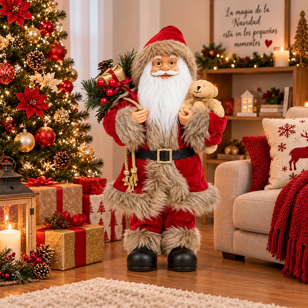 Muñeco Viejo Pascuero de Navidad 90cm  4