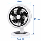 Ventilador Compacto De Mesa Para Hogar Y Oficina 180mm 4