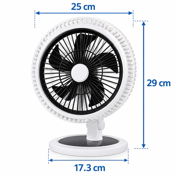 Ventilador Compacto De Mesa Para Hogar Y Oficina 180mm 4