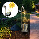 Adorno Solar Led Para Jardín Diseño Grifo Con Cascada De Luz 6
