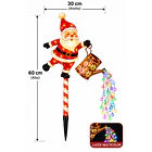 Adorno Navideño Solar Viejito Pascuero Con Regadera Led 2