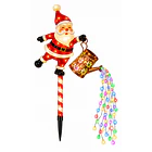Adorno Navideño Solar Viejito Pascuero Con Regadera Led 1