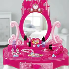 Mesa De Belleza Castillo Princesas Niñas Espejo Con Silla 4