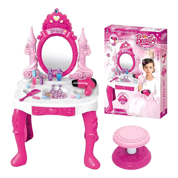 Tocador Princesa Maquillaje Para Niñas De Juguetes 1