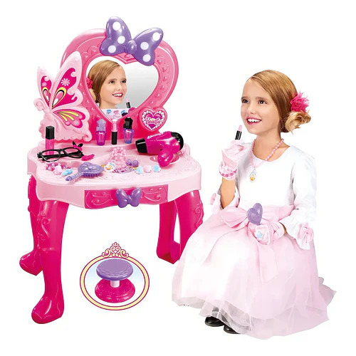 Juguete Tocador Infantil Princesa con Taburete, Luces y Sonido + Accesorios