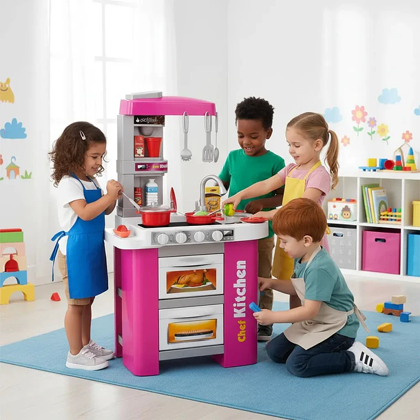 Cocina De Juguete Modern Kitchen Con Luz, Sonido 49pcs 3