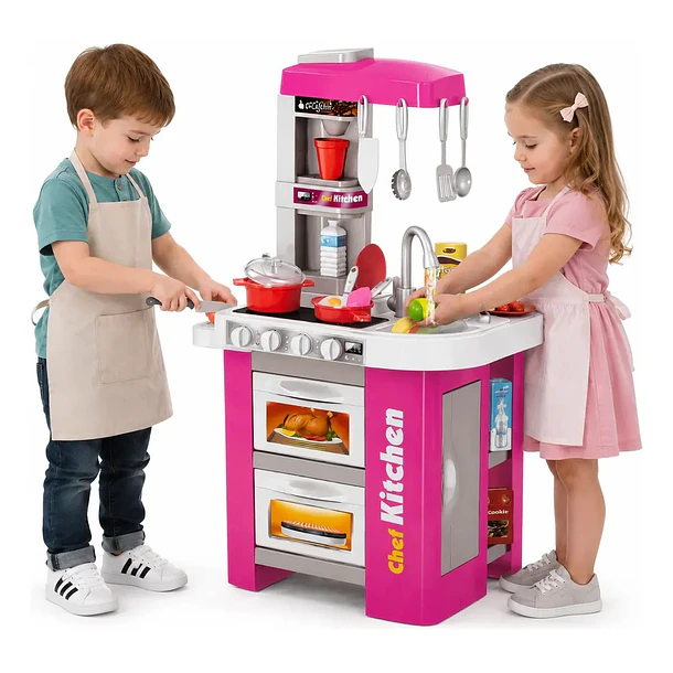 Cocina De Juguete Modern Kitchen Con Luz, Sonido 49pcs 1