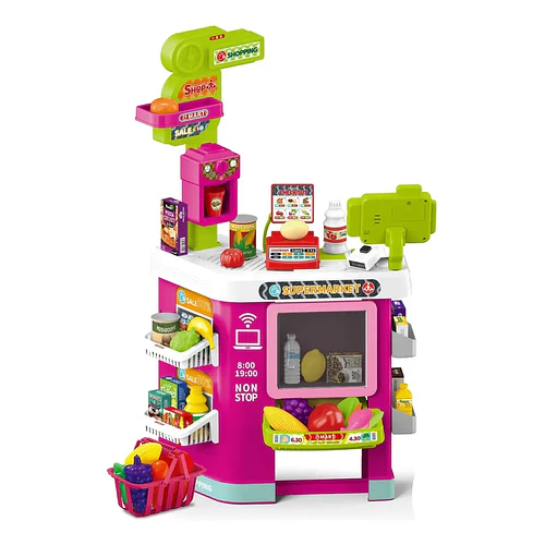 Set Supermercado Infantil Interactivo 67 Piezas Luz y Sonido