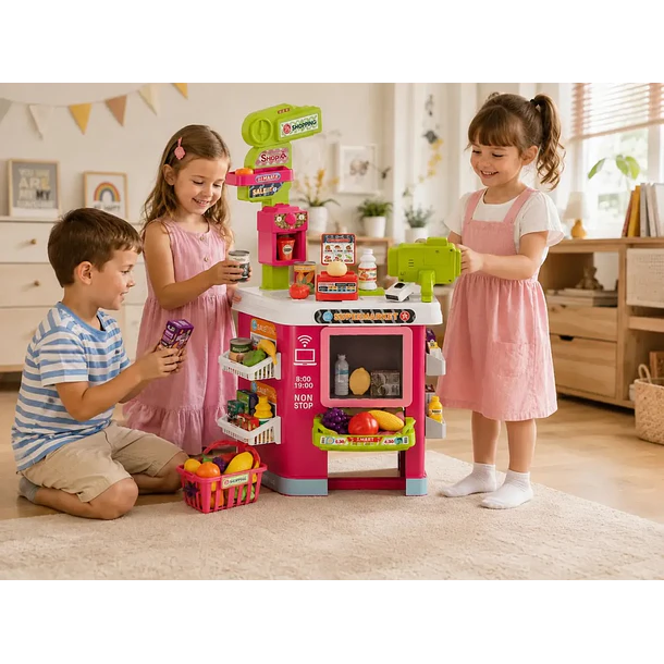 Set Supermercado Infantil Interactivo 67 Piezas Luz y Sonido 5
