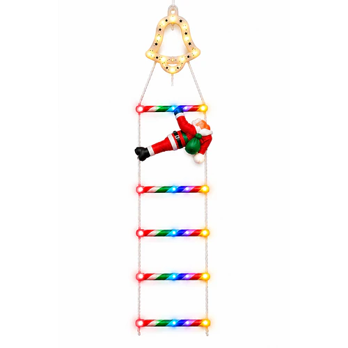 Luces Navideñas Solar Escalera Viejito Pascuero 5 Escalones