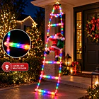 Luces Navideñas Solar Escalera Viejito Pascuero 5 Escalones 5