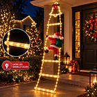 Luces Navideñas Solar Escalera Viejito Pascuero 5 Escalones 6
