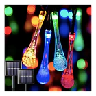 Guirnalda De Luces Led Solar De 6.5 Metros Decoración Jardín gotas de agua 3