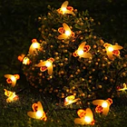 Guirnalda De Luces LED Solar Diseño Abejas Decoración Jardín 6.5M 2