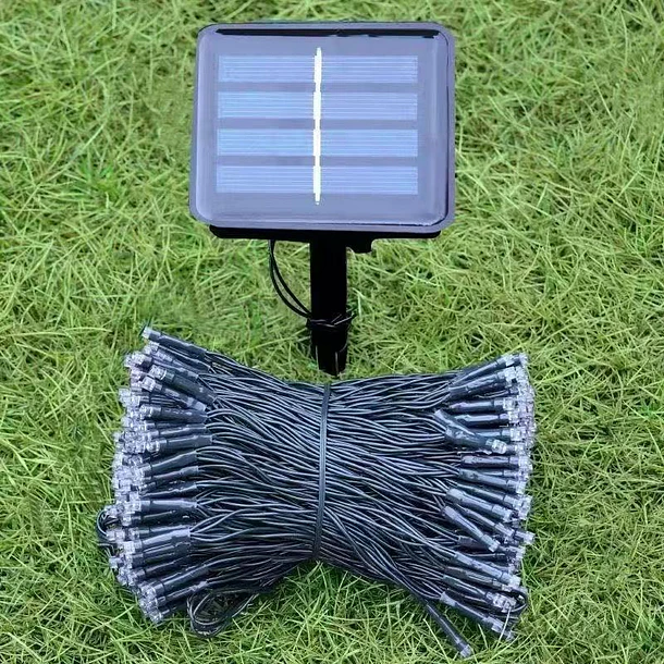 Luces Guirnalda Navidad Solares 100 Led 12m Decoracion 3