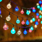 Guirnalda De Luces Solar Led Esferas Cristal 5 Metros 30 Led 3
