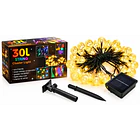 Guirnalda De Luces Solar Led Esferas Cristal 5 Metros 30 Led 1