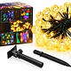 Guirnalda De Luces Solar Led Esferas Cristal 5 Metros 30 Led