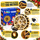 Luces Navideñas Led 100 Metros En Carrete Enchufe Nacional 12
