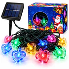 Luces Navidad Guirnalda Led Solares De 6.5 Metros Multicolor 1