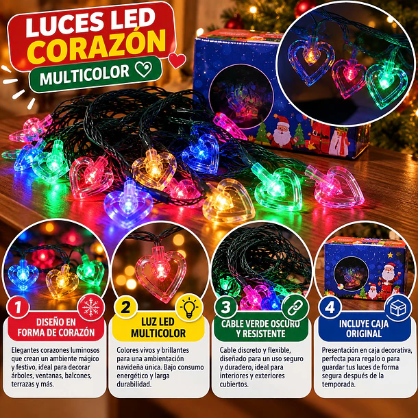 Luces Navidad Guirnalda Led Solares De 6.5 Metros Multicolor 3