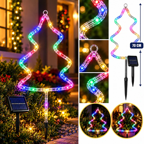 Estaca Navideña Led Multicolor 77cm Adorno Jardín 2
