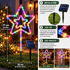 Estaca Navideña Led Multicolor 77cm Adorno Jardín 6