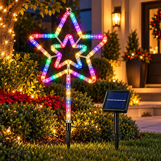 Estaca Navideña Led Multicolor 77cm Adorno Jardín 8