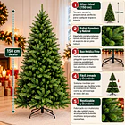 Árbol De Navidad Artificial Pino Clásico 150cm Base Metálica 5
