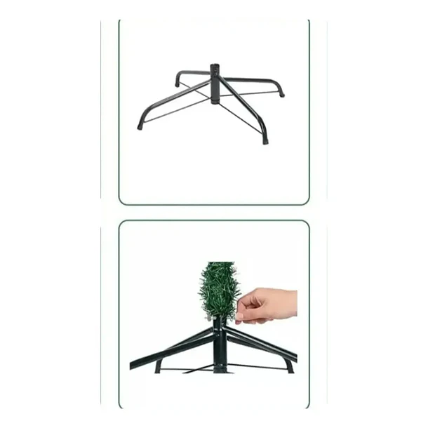 Árbol De Navidad Artificial Pino Clásico 180cm Base Metálica 2