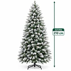 Árbol De Navidad Artificial Nevado 210 Cm Pino De Lujo 3