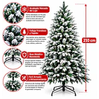 Árbol De Navidad Artificial Nevado 210 Cm Pino De Lujo 4