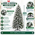 Árbol De Navidad Artificial Nevado 210 Cm Pino De Lujo 5