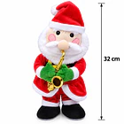Muñeco Navideño Musical Con Movimiento Saxofón De 32 Cm 3