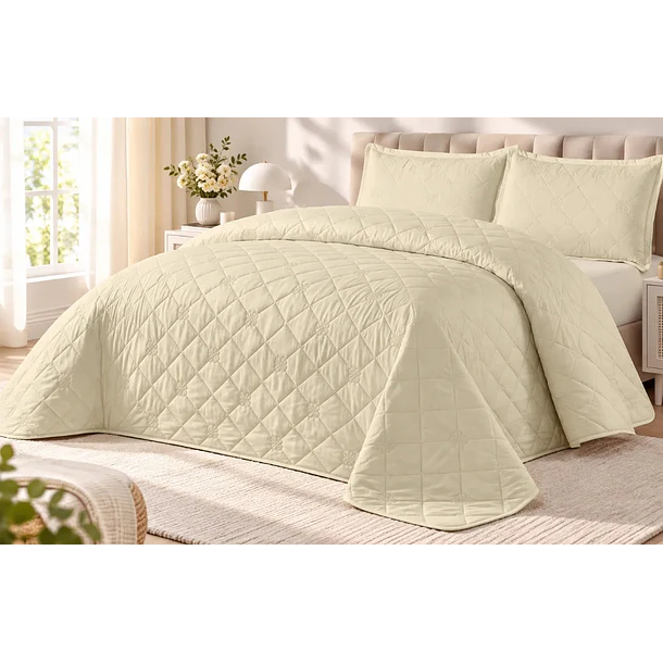 Cubrecama + 2 Fundas Acolchado Hipoalergénico 230x250 2p 12
