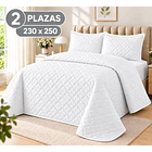 Cubrecama + 2 Fundas Acolchado Hipoalergénico 230x250 2p 16