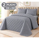Cubrecama + 2 Fundas Acolchado Hipoalergénico 230x250 2p 11