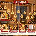 Guirnalda De Luces Led Navideña Con Esferas 3d De 3 Metros 5