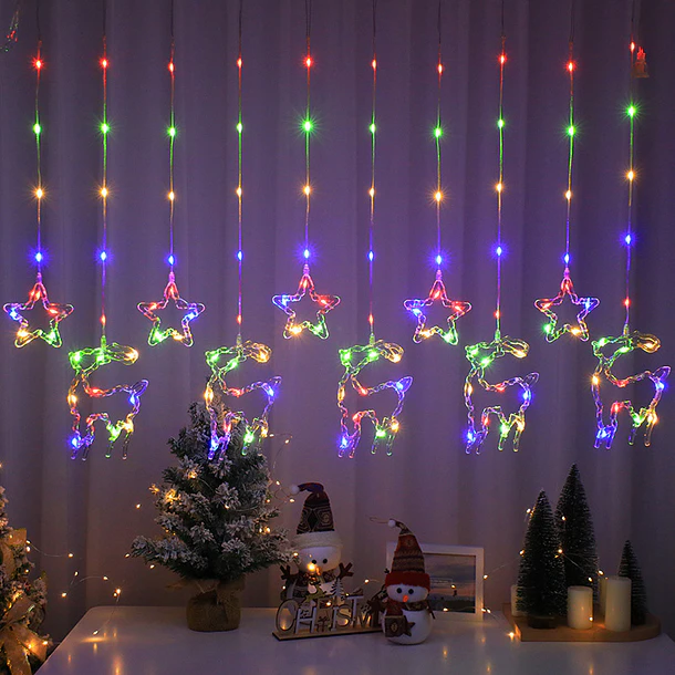Guirnaldas De Luces Led Solar 3 Metros Figuras Navideñas 10