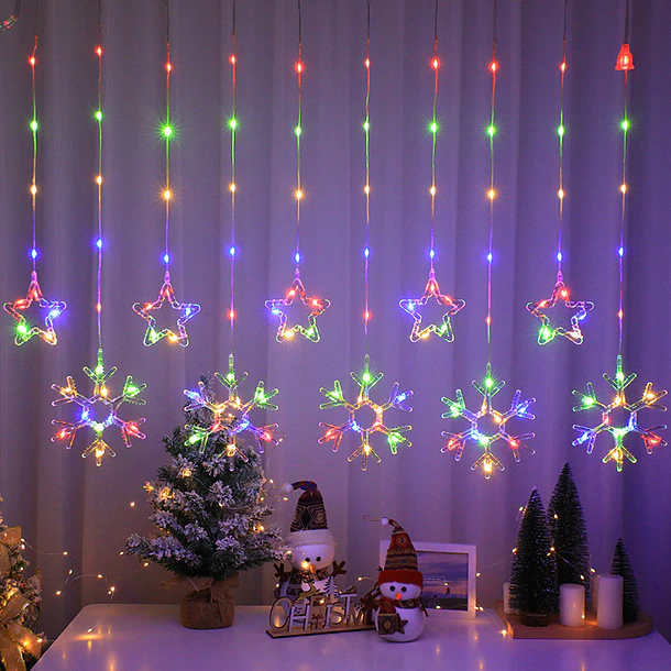 Guirnaldas De Luces Led Solar 3 Metros Figuras Navideñas 15