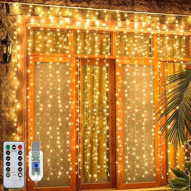 Cortina De Luces Led 3 Metros 300 Led Usb Control Remoto 5