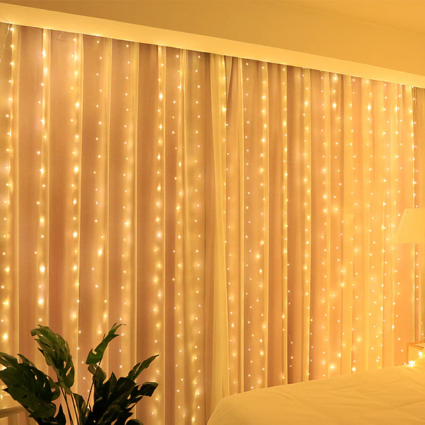 Cortina De Luces Led 3 Metros 300 Led Usb Control Remoto 2