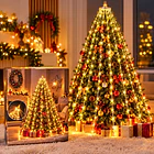 Luces Cascada Led Con Anillo Para Árbol De Navidad 1.6m 4