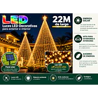 Luces Led Solar Navideña Guirnaldas 22 Metros Luz Cálida 3