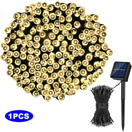 Luces Solares Led Guirnalda Navidad 30 Metros