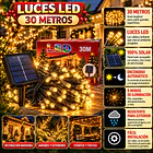 Luces Led Navidad Solar Guirnaldas Decorativas De 30 Metros 2